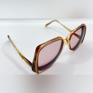 Vintage MB Brown Translucent Oval Butterfly Sunglasses Frames Only